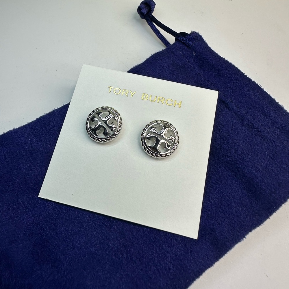 Tory Burch Silver Stud Earrings